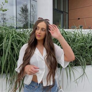 H&M Linen Button Up Blouse